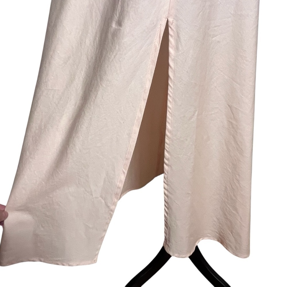 NWT Everyday Ritual Sloan T-Back Nightgown - Champagne Cotton Sateen — Large - Picture 6 of 13